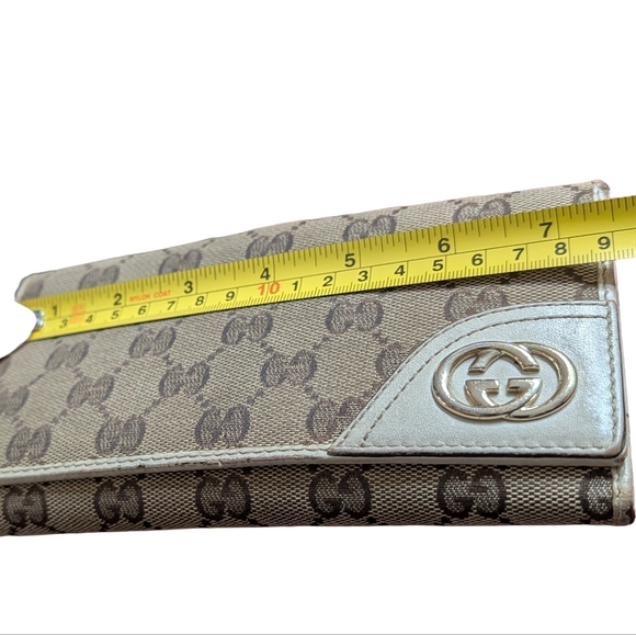 GUCCI GG canvas bifold long wallet Purse Authentic Made in Italy 181593 9416 - Picture 13 of 14